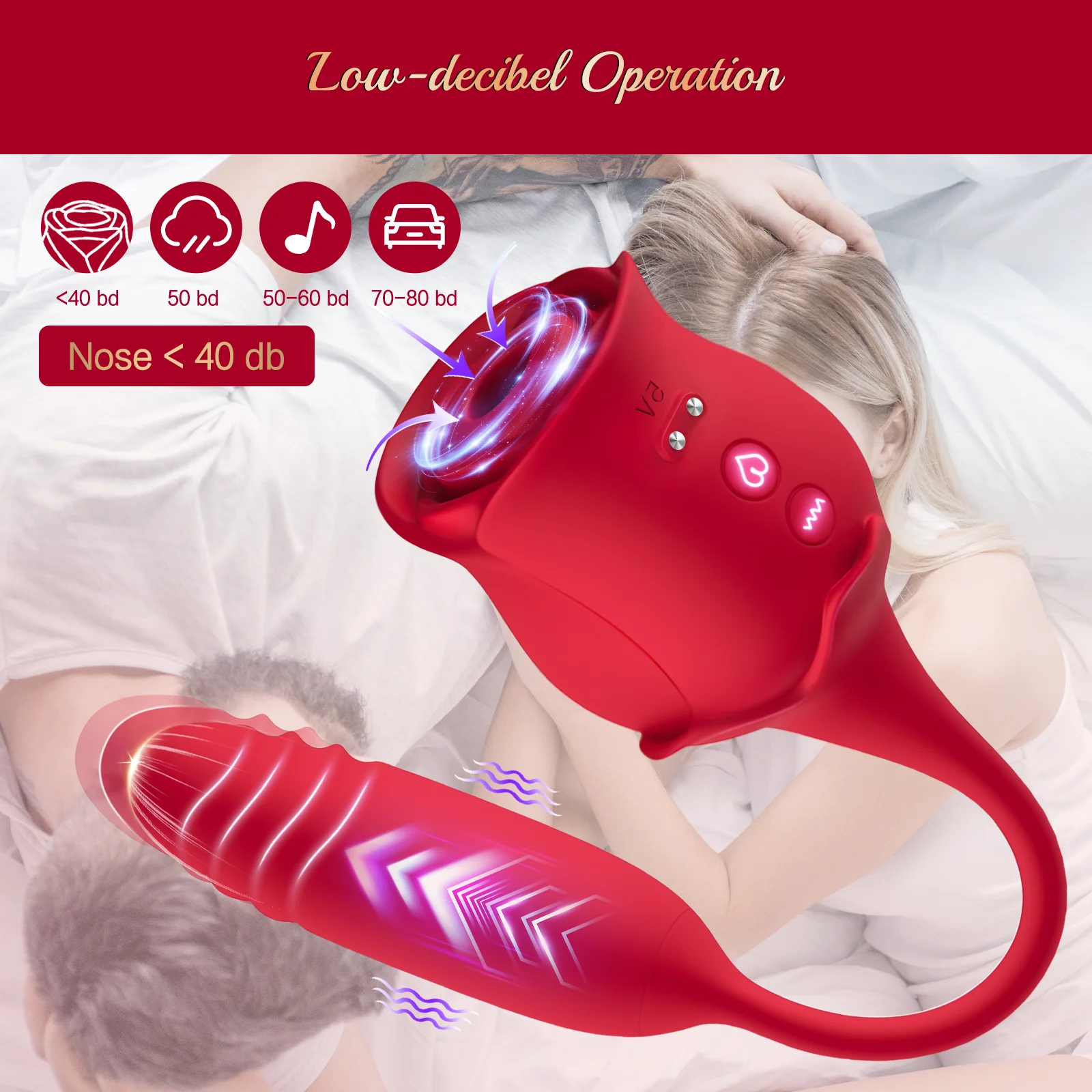 Velvet Bliss 3 in 1 Rose Toys Vibrators